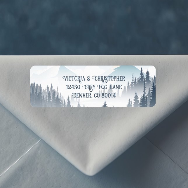 Grey Mountain Fog Forest Wilderness Return Address (Creator Uploaded)