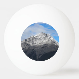 Grey Mountain Peak, Cloudy Blue Sky Ping Pong Ball