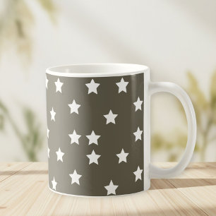 Grey Mug with White Stars