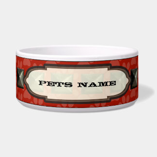 Grey Nail head Red Paw Print Personalised Dog