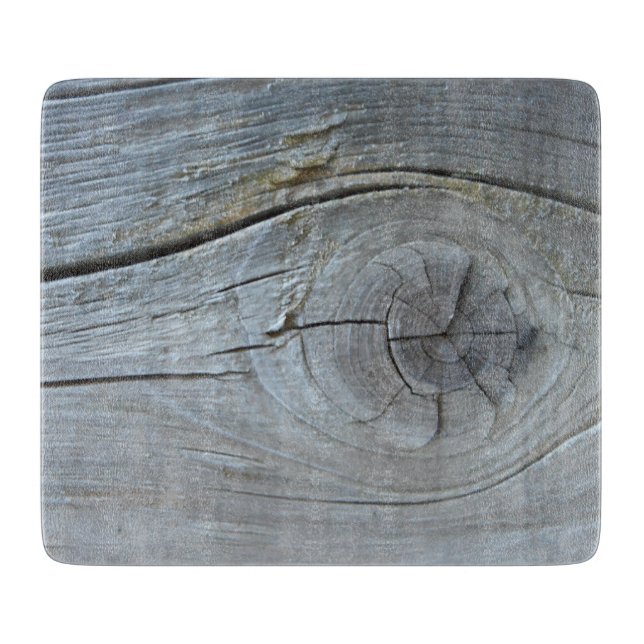 Grey Natural Driftwood Wood Texture Cutting Board (Front)