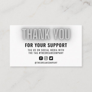Grey Neon Modern Thank You Logo Media Insert
