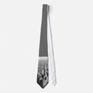 Grey New York City Neck Tie