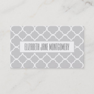 Grey Ogee Modern Appointment Business Card