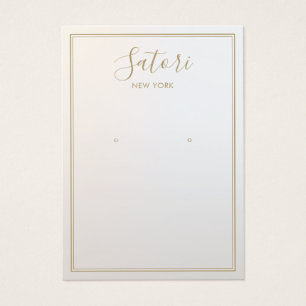 Grey Ombre Signature Font Earring Display