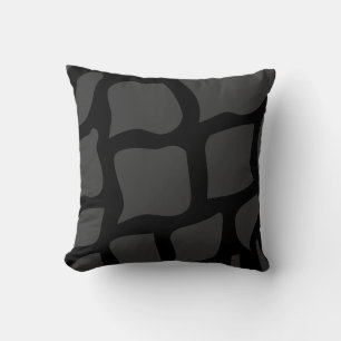 grey on dark grey abstract print cushion