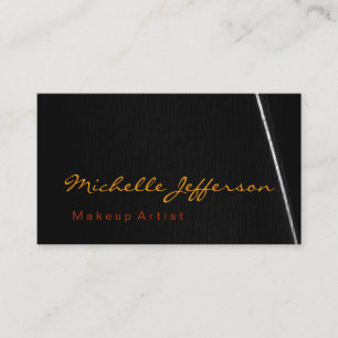 Grey Orange Colour Makeup Artist Chic Business Car Card