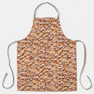 Grey orange rough ceramic tile with flaws, digital apron