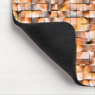 Grey orange rough ceramic tile with flaws, digital mouse mat