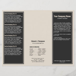Grey Orange Simple Border Brochure