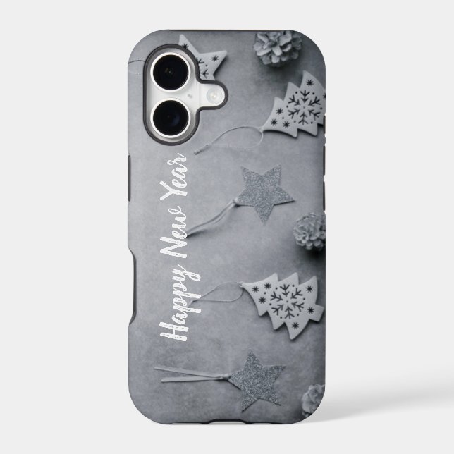 Grey ornaments iPhone case (Back)