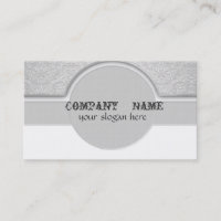 Grey Oval Elegant Business Cards
