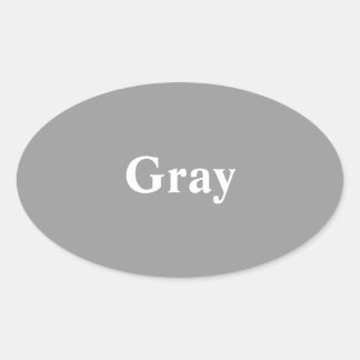Grey Oval Sticker