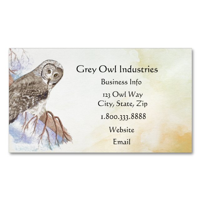 Grey Owl Industries Bird and Business Card (Front)