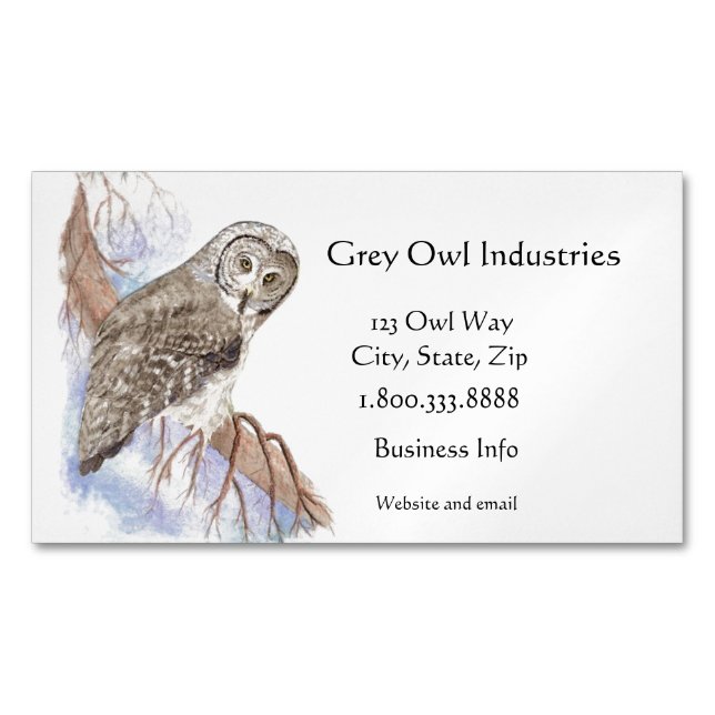 Grey Owl Industries Bird and Business Card (Front)