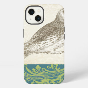 Grey Owl on Pattern Background iPhone 13 Case