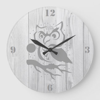 Grey Owl Wall Clock