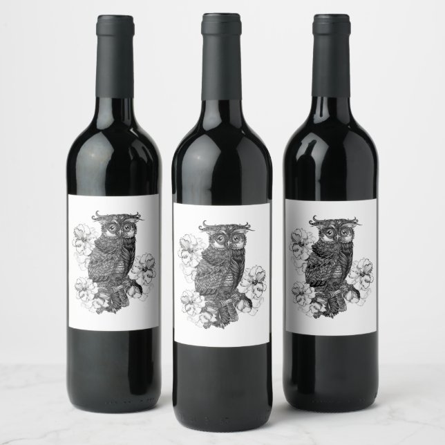 Grey Owl White Orchids Wine Label (Bottles)