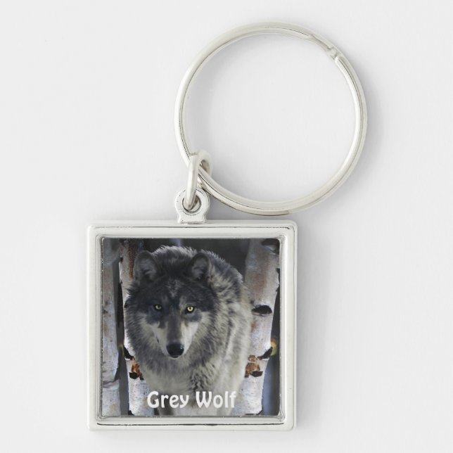 GREY PACK WOLF Collection Key Ring (Front)