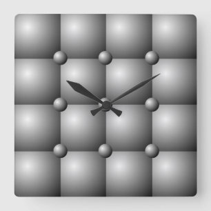 Grey Padded Cushion Effect Wall Clock