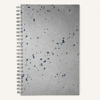 Grey Paint Splatter Notebook