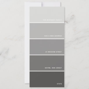 Grey Paint Swatch New Address Announcement
