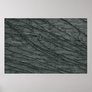 Grey painted brick wall poster