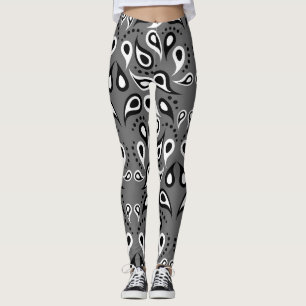 grey paisley leggings