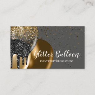 Grey Party Decor Event Plan Birthday Balloon Business Card