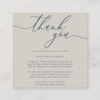 Grey Pastel Colour Custom Photo Thank You