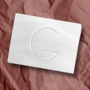 Grey pastel watercolor typography monogram initial post-it notes