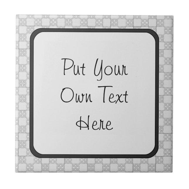 Grey Patchwork Pattern Tile (Front)
