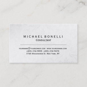 Grey Pattern Minimal Consultant Business Card