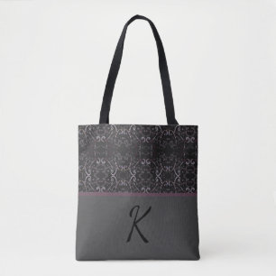 Grey Pattern Personalised Tote Bag