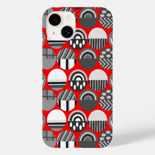 Grey Patterned Ovals Case-Mate iPhone 14 Case