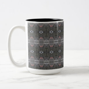 Grey Patterned With Coral Coffee Mug