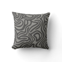 Grey  Patterns Abstract Throw Pillow