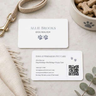 Grey Paw Dog Walker Business Card