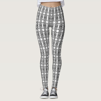 Grey Paw Print Leggings