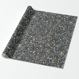 Grey Pea Gravel Rocks Pebbles Wrapping Paper