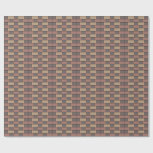 Grey Peach Pink Brick Wall Wrapping Paper