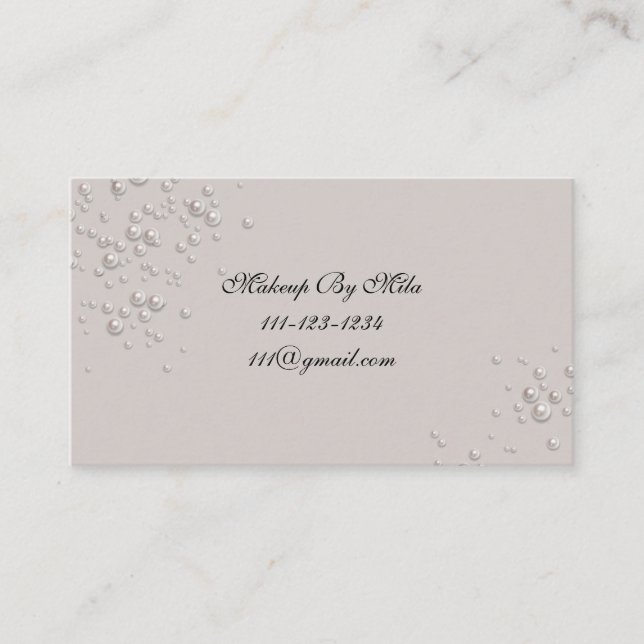 grey pearl business card (Front)