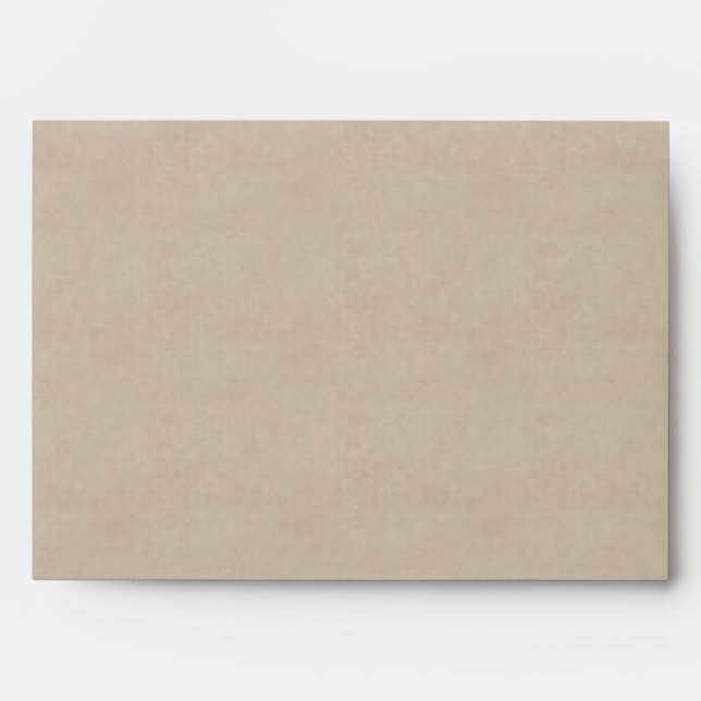 Grey Pearls Parchment Wedding Invitation Envelope (Front)