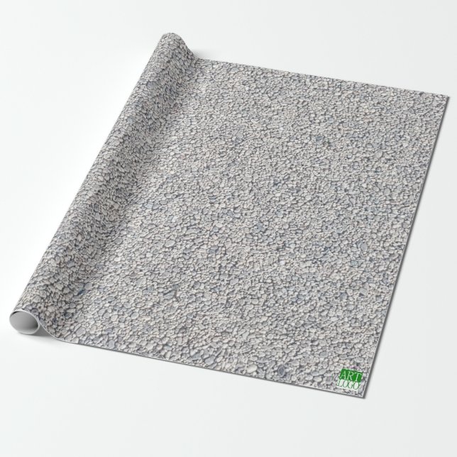 Grey Pebble Dash Wrapping Paper (Unrolled)