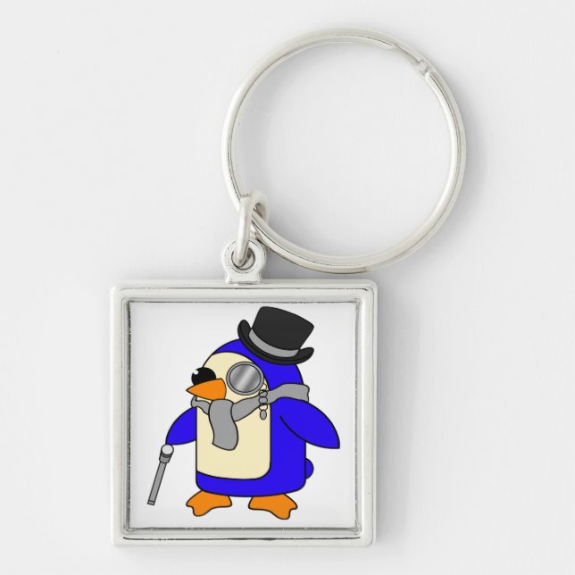 Grey penguin key ring (Front)