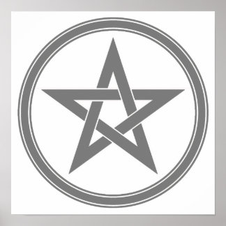 Grey Pentacle Poster