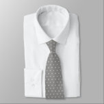 Grey Personal Monogram Pattern Tie<br><div class="desc">This attractive Designer look tie features a grey background and a personal monogram pattern in white. Easily create your own Designer look pattern by clicking Personalise this Template and typing in an initial.</div>