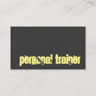 Grey Personal Trainer Fitness Sport Custom Linen Business Card