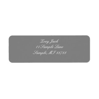 Grey Personalised Address Labels