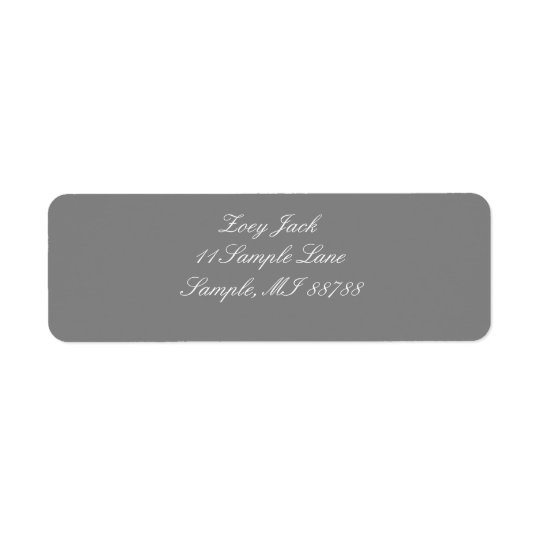 Grey Personalised Address Labels